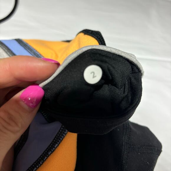 Lululemon Groove Skinny Reversible Black Quilted Waistband Leggings 2 - Picture 11 of 11